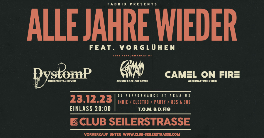ALLE JAHRE WIEDER feat. Vorglühen // Club Seilerstrasse Zwickau